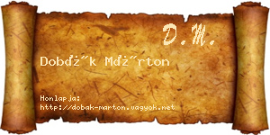 Dobák Márton névjegykártya