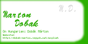 marton dobak business card